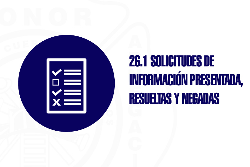 26.1 Solicitudes de Información Presentada, Resueltas y Negadas -Portada