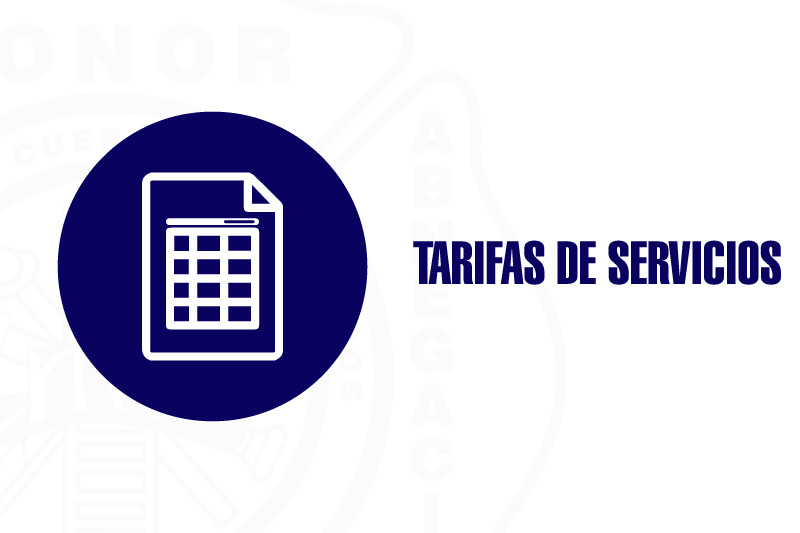 Tarifas por Servicios del BCBRP